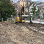 Allzu tief kann der Teich hier nicht werden.